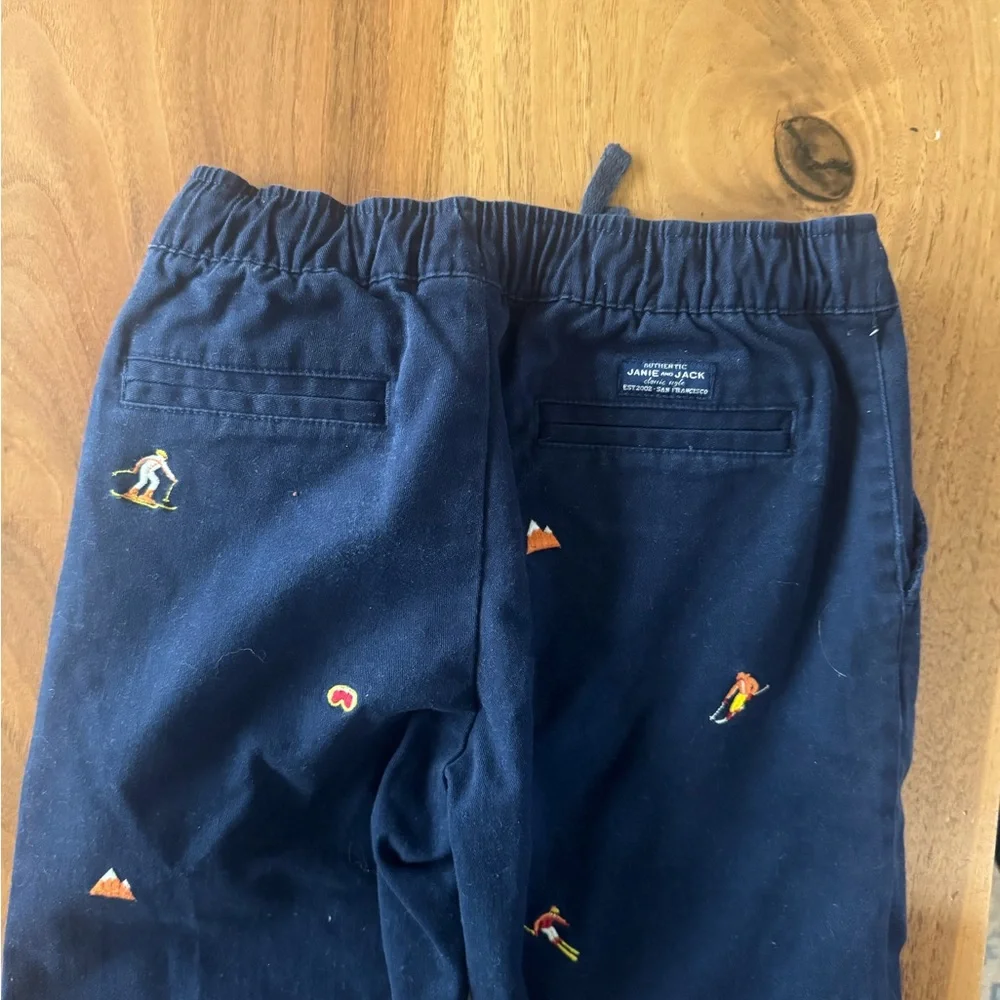 Boys Janie and Jack Ski Pants Embroidered Winter Snow Holiday Size 7 - Picture 3 of 4